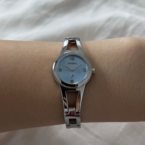 FOSSIL Watch, Blue Face with Stainless Steel Band - Picture 5 of 6